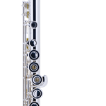 303BOS Intermediate Flute, Sterling Silver Headjoint, Silver Plated Body, Open-Hole, B Foot, Offset G, Case