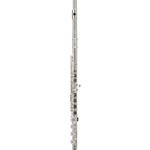 PS75BOF#KT Flute, Sterling Silver Head, Body, Foot, 9K Aurumite Signature Headjoint, Open-Hole, B Foot, Offset G, C flat Trill, Gizmo Key, Drawn Tone Holes, Pointed Arms, 10K White Gold Springs, Case