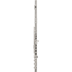 PS75BOF#KT Flute, Sterling Silver Head, Body, Foot, 9K Aurumite Signature Headjoint, Open-Hole, B Foot, Offset G, C flat Trill, Gizmo Key, Drawn Tone Holes, Pointed Arms, 10K White Gold Springs, Case