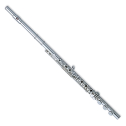 795RBE2RB Flute, Elegante Series, Sterling Silver Head/Body/Foot, Forza Headjoint, Open-Hole, B Foot, Offset G, Split E, Pointed Arms, Case