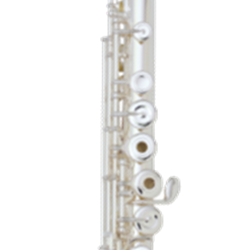 665RBE1RB Flute, Quantz Series, Sterling Silver Largo Headjoint, Silver Plated Body/Foot, Open-Hole, B Foot, Offset G, Pointed Arms, Split E, Case