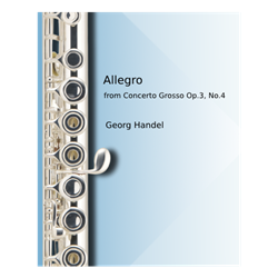 Allegro from Concerto Grosso Op. 3, No. 4 - flute with piano accompaniment